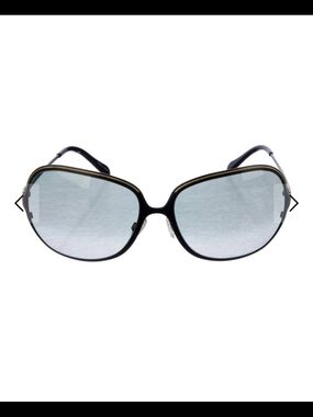 Women’s Black and Gold Oversized Sunglasses